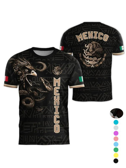 Mexico Cup 2026 Soccer Jersey Short Sleeve T-Shirt, Neutral Fit, Breathable Quick-Dry Sportswear, All Seasons Casual Wear