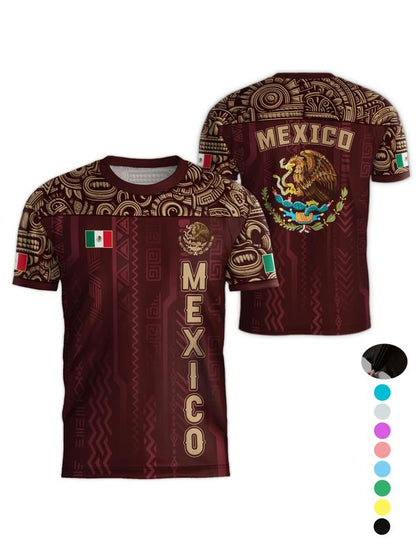 Mexico Cup 2026 Soccer Jersey Short Sleeve T-Shirt, Neutral Fit, Breathable Quick-Dry Sportswear, All Seasons Casual Wear